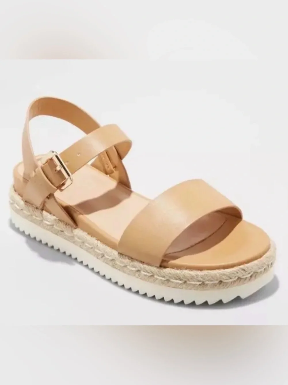 a new day Tan Espadrille Platform Sandals for Women